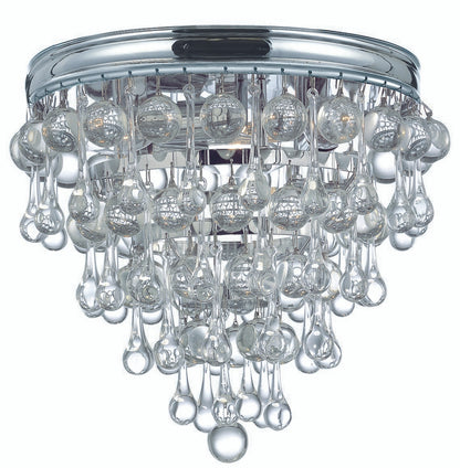 Crystorama Calypso 3 Light Flush Mount Vibrant Bronze