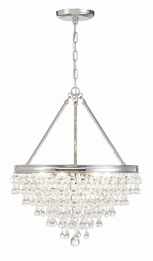 Crystorama Calypso 6 Light Chandelier Vibrant Bronze