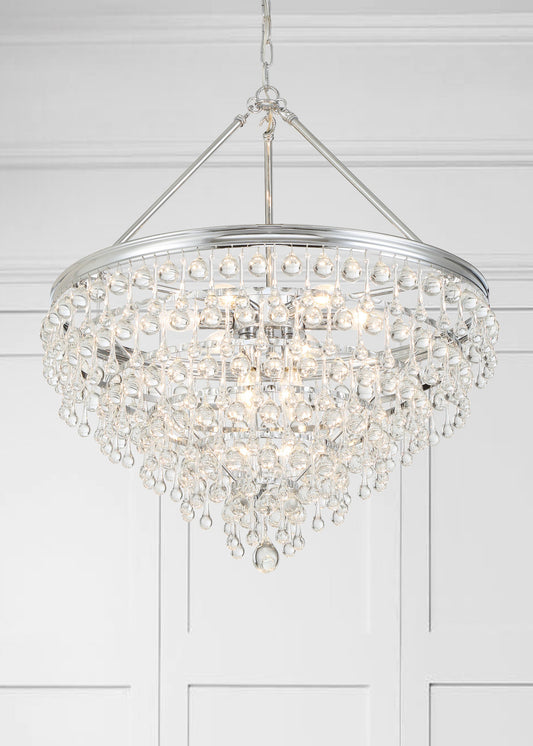 Crystorama Calypso 8 Light Chandelier Vibrant Bronze