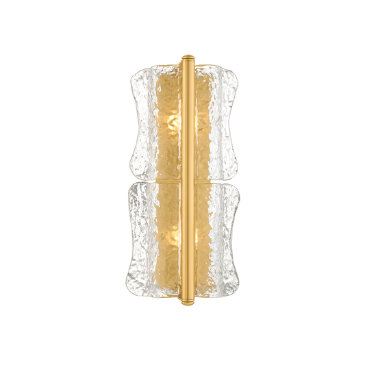 Hudson Valley Fosterdale 2-Light Wall Sconce Aged Brass