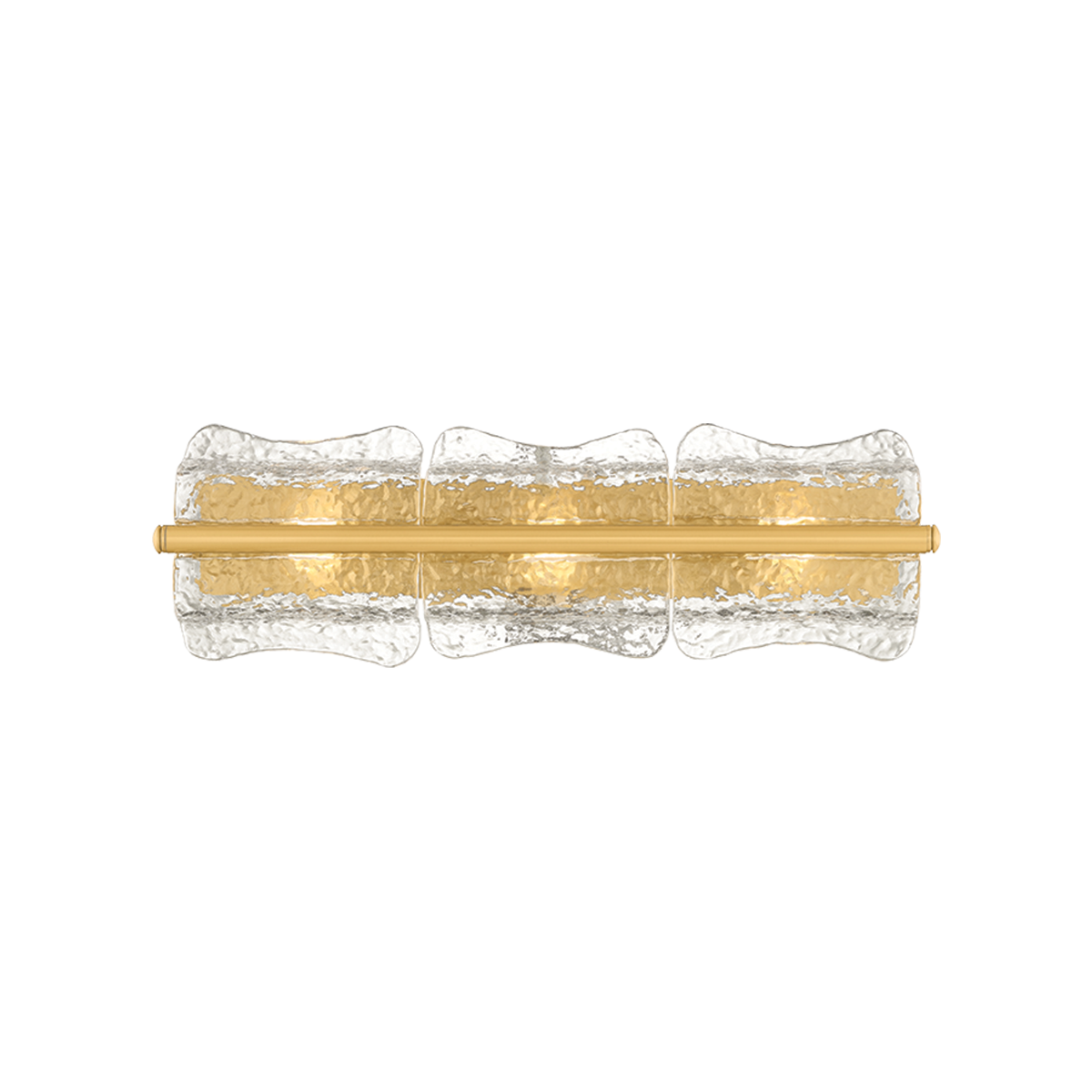 Hudson Valley Fosterdale 3-Light Wall Sconce Aged Brass