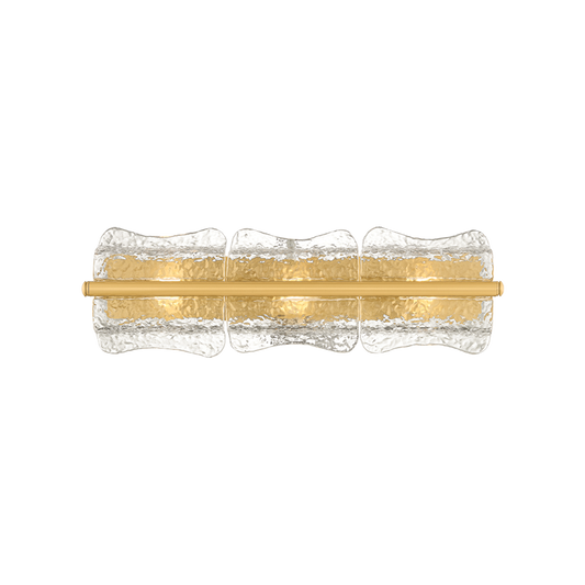 Hudson Valley Fosterdale 3-Light Wall Sconce Aged Brass