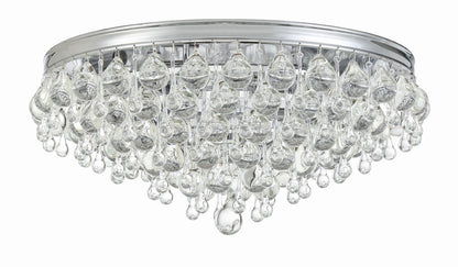 Crystorama Calypso 6 Light Flush Mount Vibrant Gold
