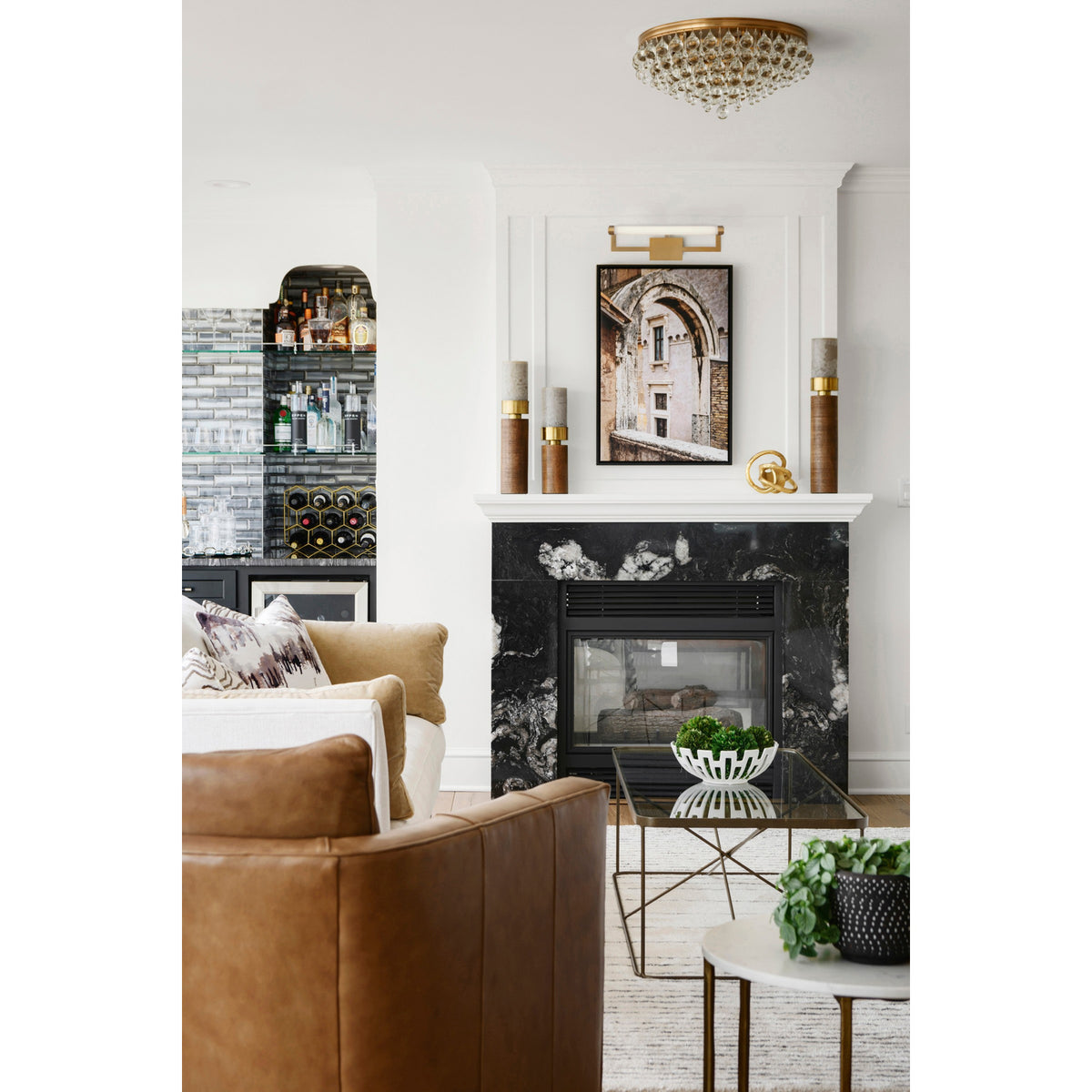 Calypso 6-Light Crystal Teardrop Ceiling Mount