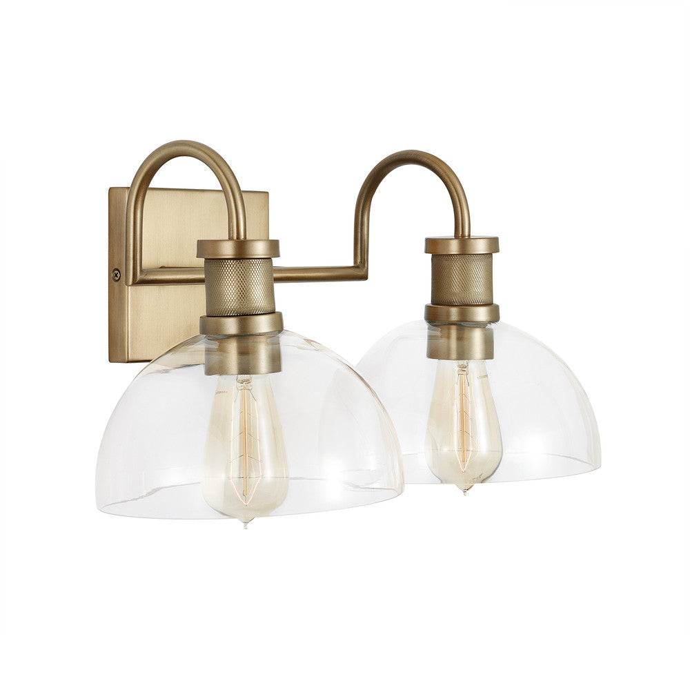 Capital Cassidy Vanity Light Aged Brass