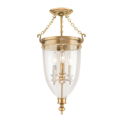 Hudson Valley Hanover Semi-Flush Mount Antique Brass