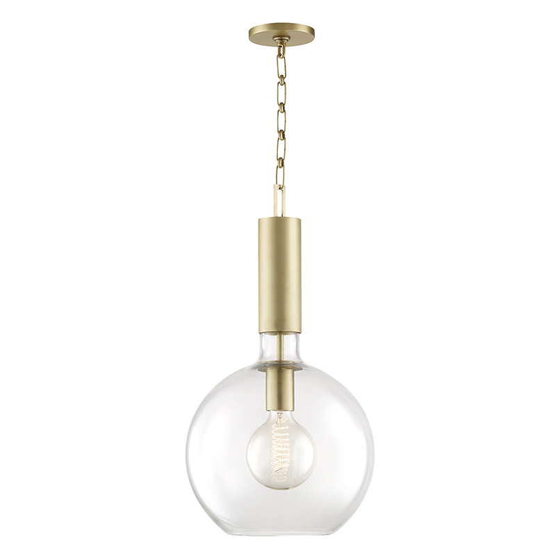 Hudson Valley Raleigh Pendant Aged Brass
