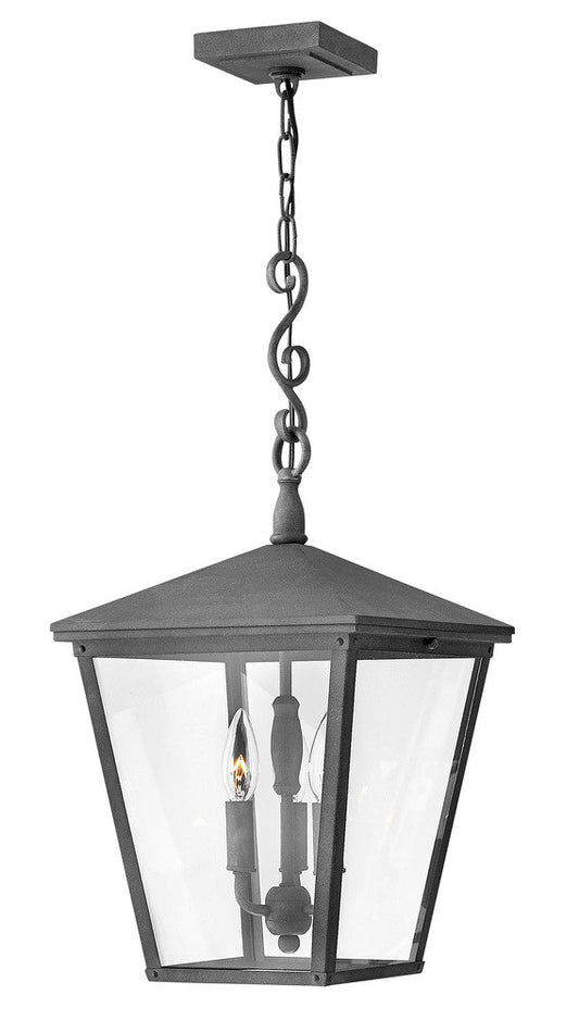 Hinkley Trellis Outdoor Hanging Lantern Aged Zinc