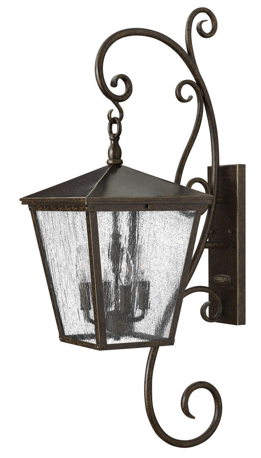 Hinkley Trellis Outdoor Wall Mount Lantern With Scroll Regency Bronze