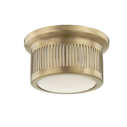 Hudson Valley Bangor Flush Mount Antique Brass