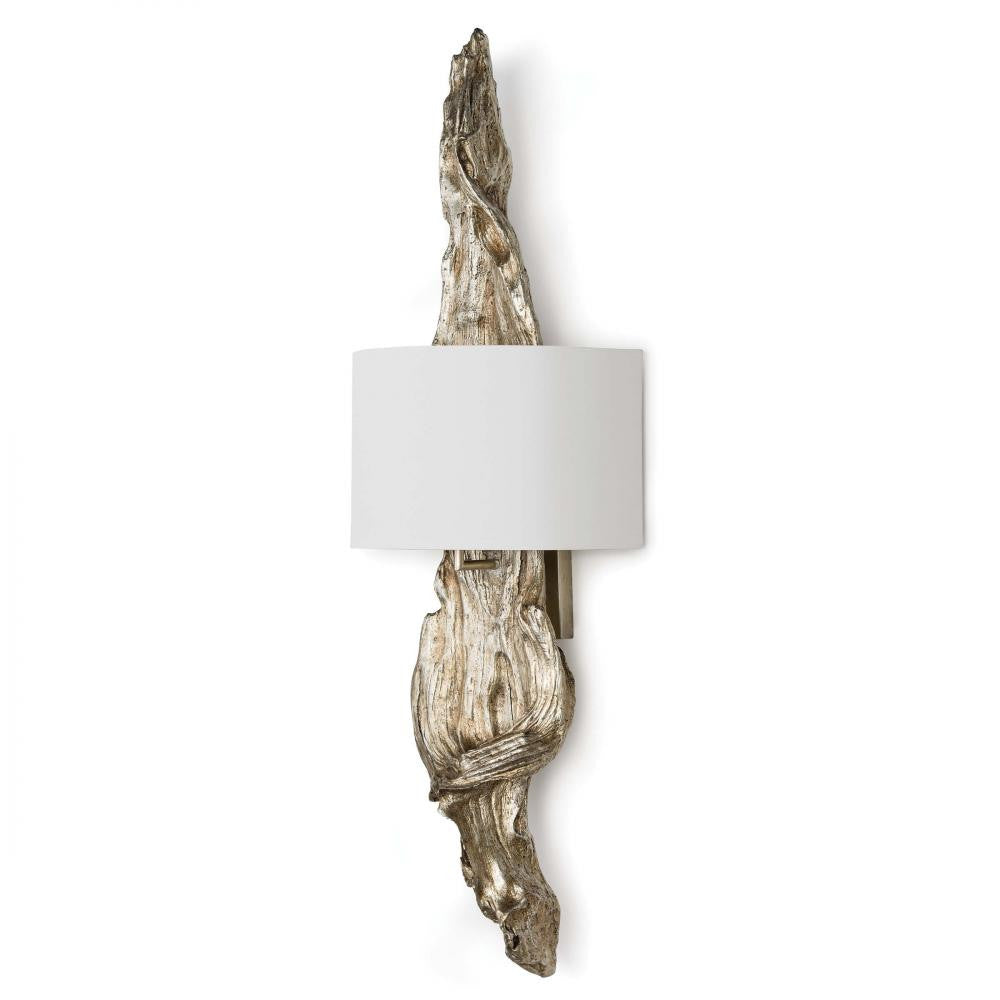 Regina Andrew Driftwood Wall Sconce Silver, Ambered Silver Leaf