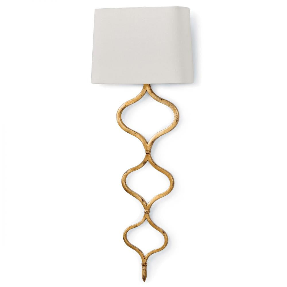 Regina Andrew Sinuous Wall Sconce Gold, Gold Leaf