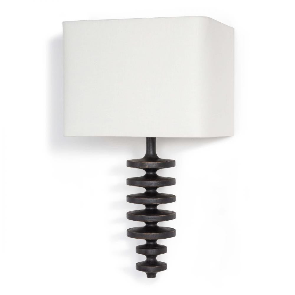 Regina Andrew Fishbone Wall Sconce Black, Ebony