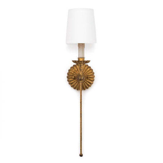 Regina Andrew Clove Wall Sconce Single Gold, Antique Gold Leaf