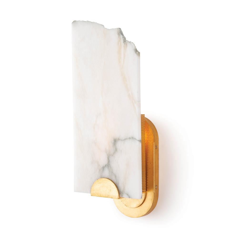 Regina Andrew Jonah Alabaster Wall Sconce Gold, Natural Stone