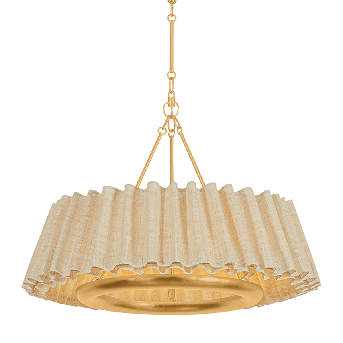 Hudson Valley Beechford 30" 6-Light Chandelier Vintage Gold Leaf