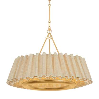 Hudson Valley Beechford 30" 6-Light Chandelier Vintage Gold Leaf