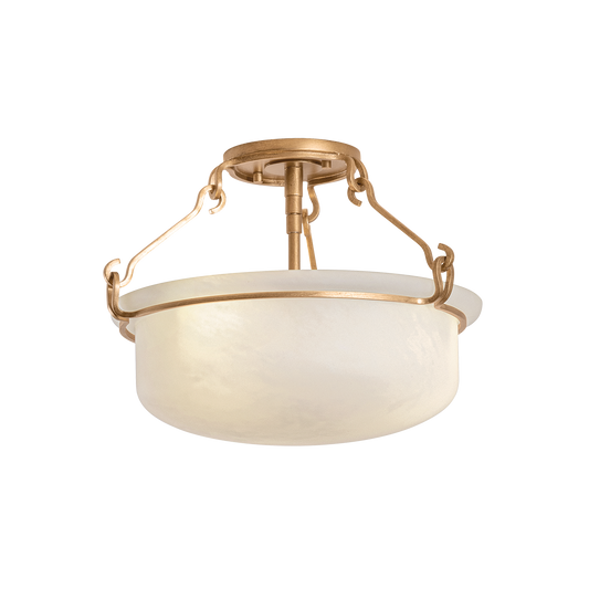 Hudson Valley Lowerre 2-Light Semi-Flush Mount Patina Gold Leaf