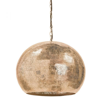 Regina Andrew Pierced Metal Sphere Pendant Brass