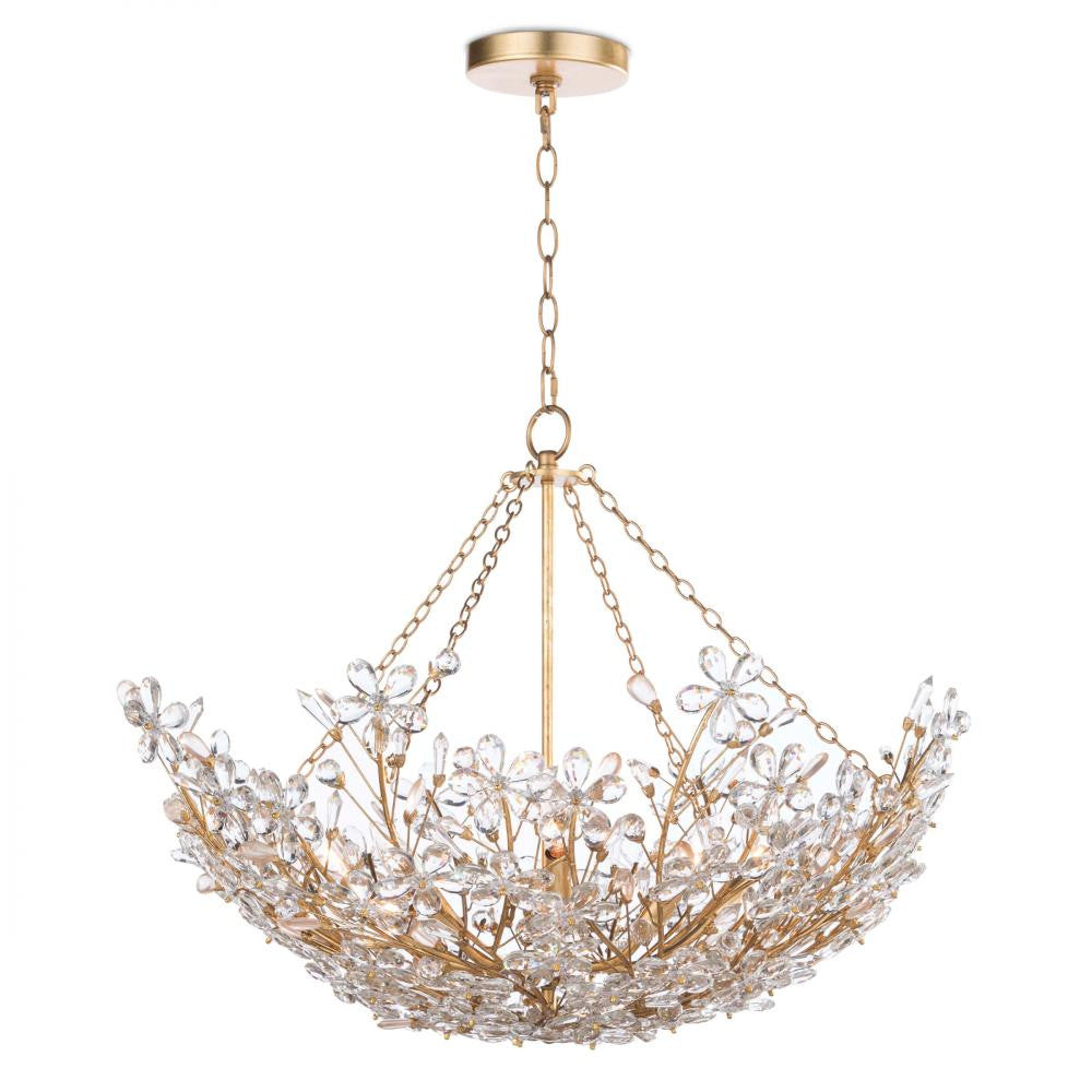 Regina Andrew Cheshire Basin Chandelier Gold, Gold Leaf