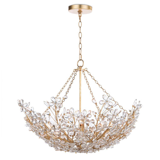 Regina Andrew Cheshire Basin Chandelier Gold, Gold Leaf
