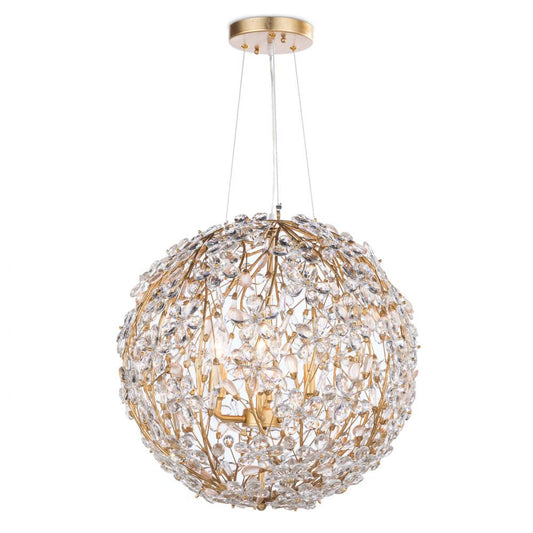 Regina Andrew Cheshire Chandelier, 6-Light, Gold Leaf, 24"H (16-1184GL 504X4Y0) Gold, Gold Leaf