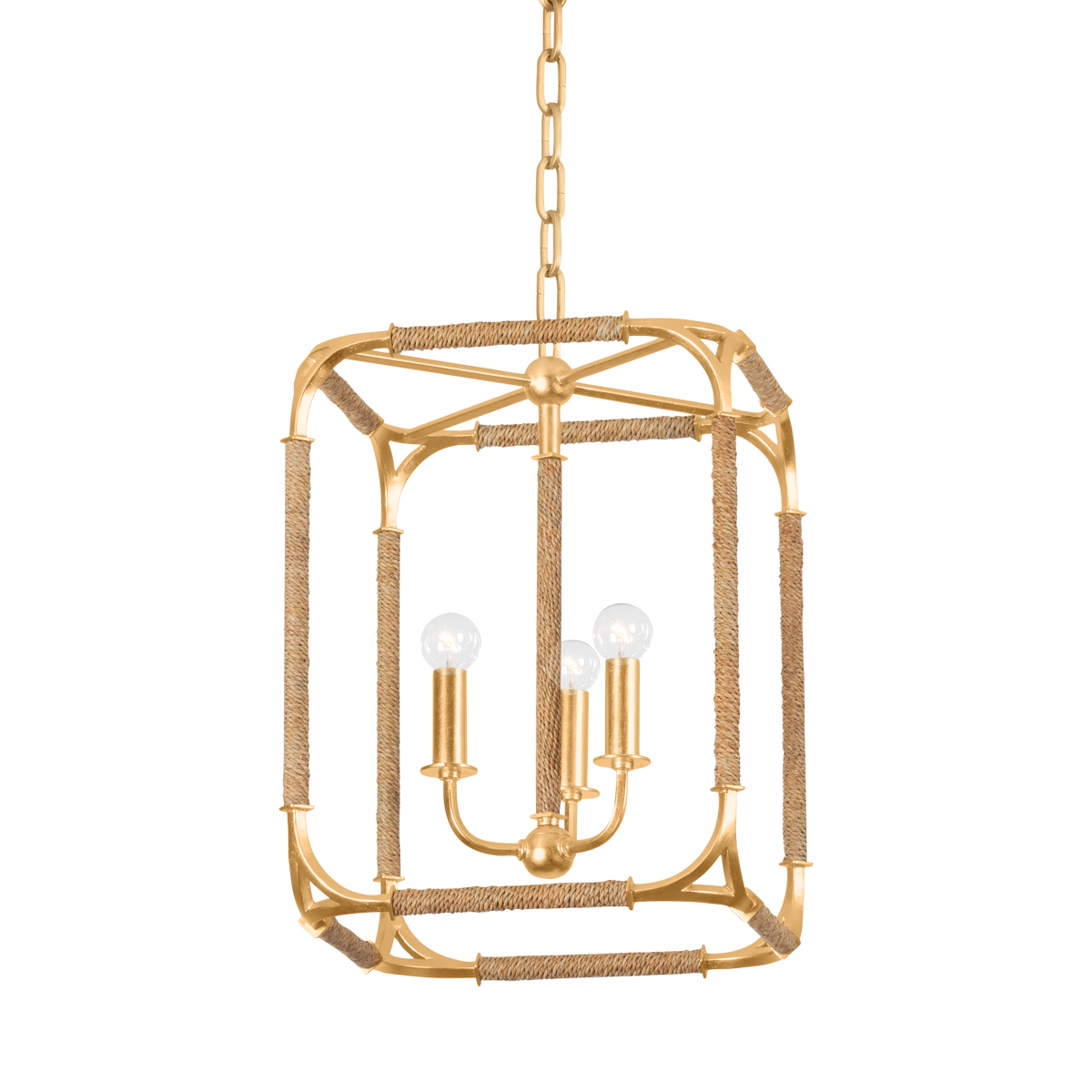 Hudson Valley Laurenceston 3-Light Lantern Gold Leaf