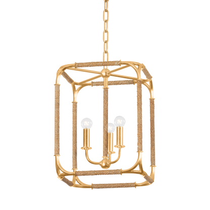 Hudson Valley Laurenceston 3-Light Lantern Gold Leaf