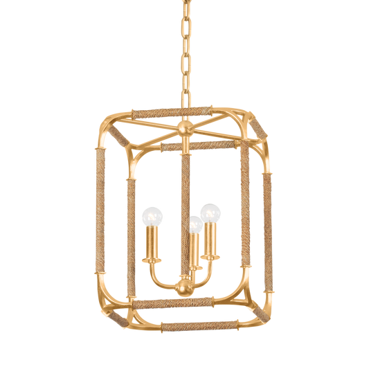 Hudson Valley Laurenceston 3-Light Lantern Gold Leaf