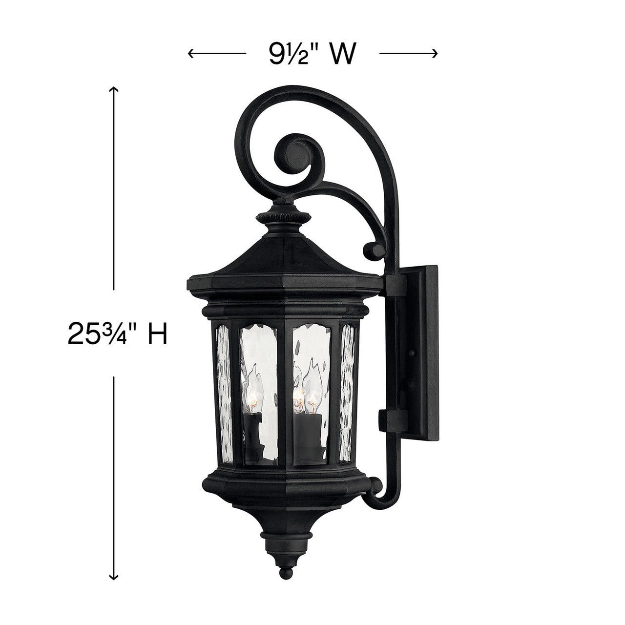 Hinkley Raley Outdoor Wall Lantern Museum Black