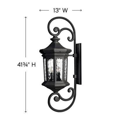 Hinkley Raley Outdoor Wall Lantern Museum Black