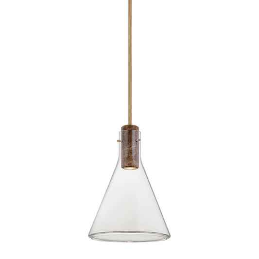 Hudson Valley West Hill 13.75" Pendant Patina Brass