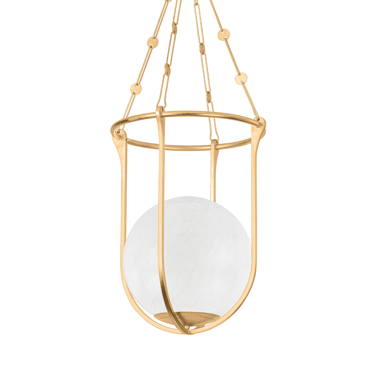 Hudson Valley Verbank 17.75" Lantern Vintage Gold Leaf