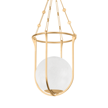 Hudson Valley Verbank 17.75" Lantern Vintage Gold Leaf