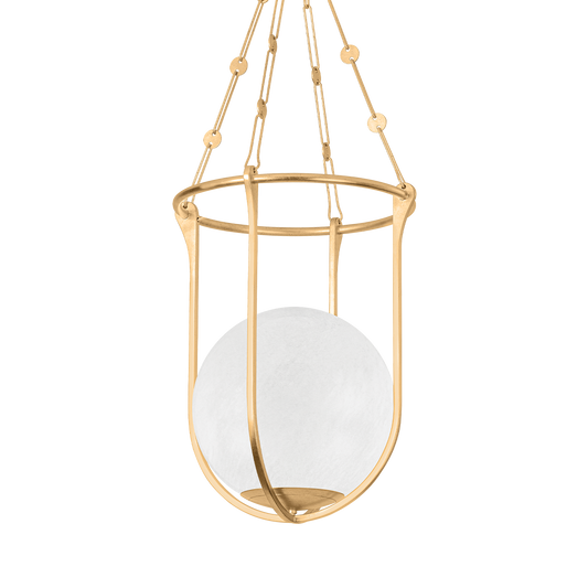 Hudson Valley Verbank 17.75" Lantern Vintage Gold Leaf