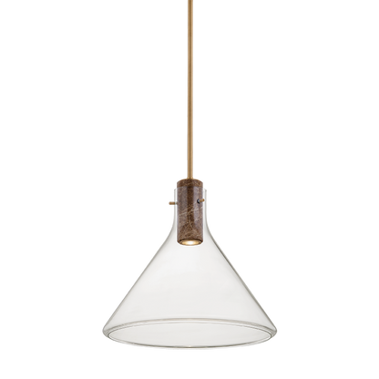 Hudson Valley West Hill 19.5" Pendant Patina Brass