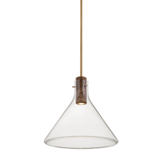 Hudson Valley West Hill 19.5" Pendant Patina Brass
