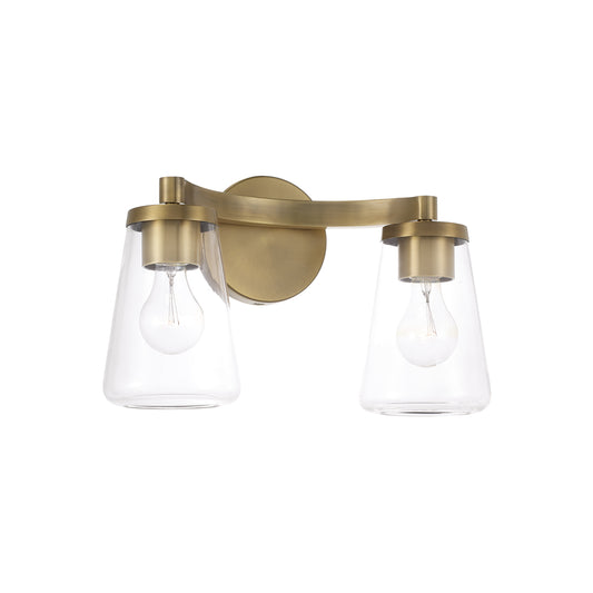 Capital Aaron 2-Light Vanity - Aged Brass
