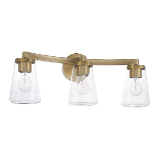 Capital Aaron 3-Light Vanity - Aged Brass
