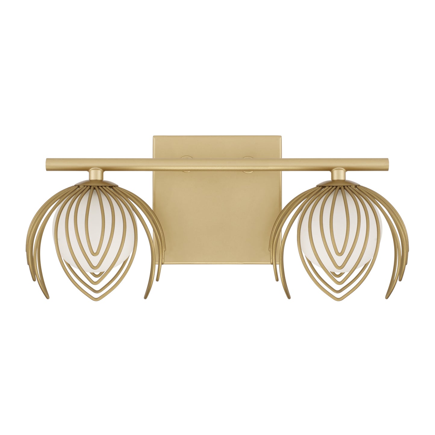 Capital Flora 2-Light Vanity in Buffed Gold