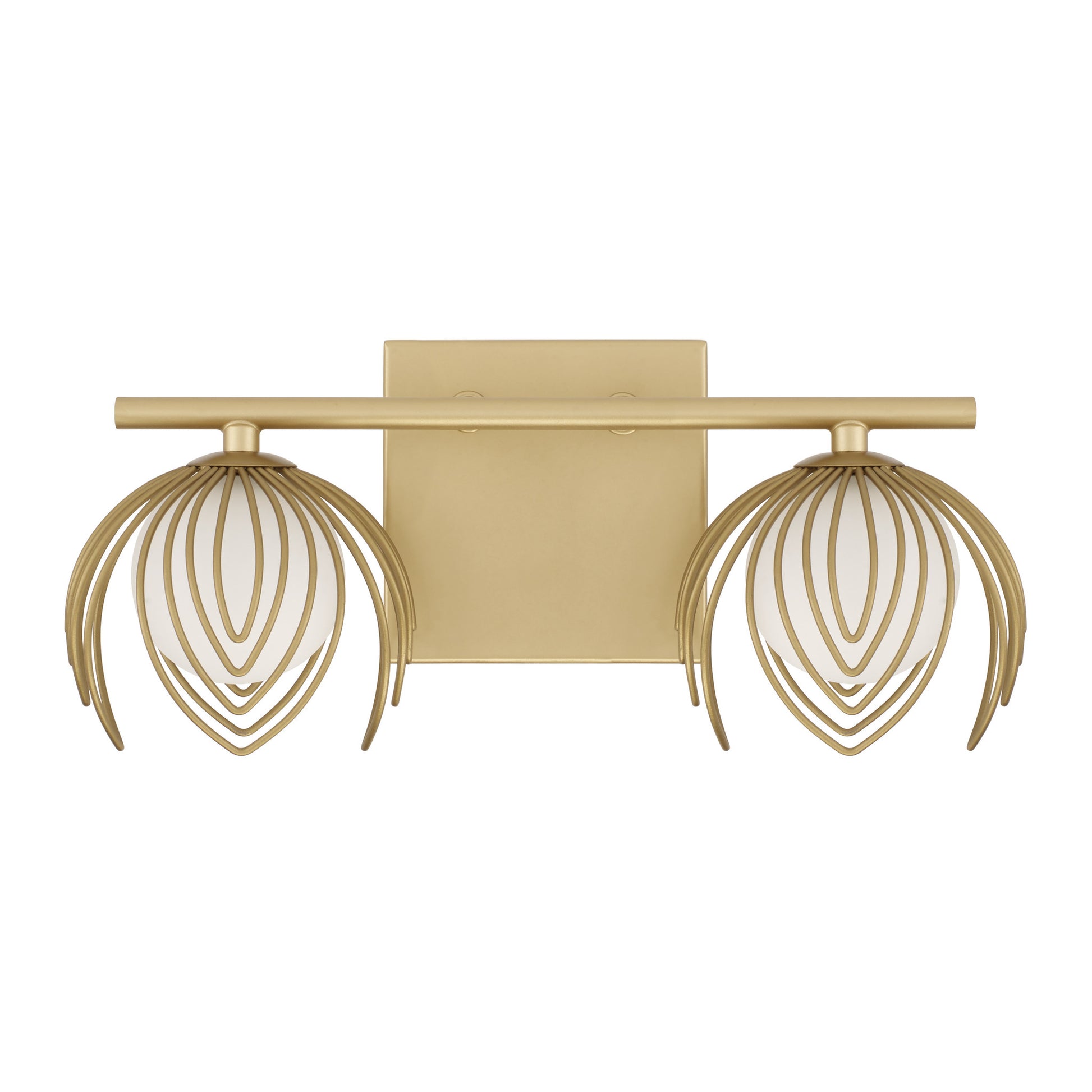 Capital Flora 2-Light Vanity in Buffed Gold