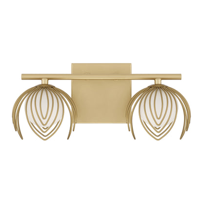 Capital Flora 2-Light Vanity in Buffed Gold