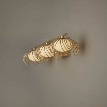Capital Flora 3-Light Vanity in Buffed Gold
