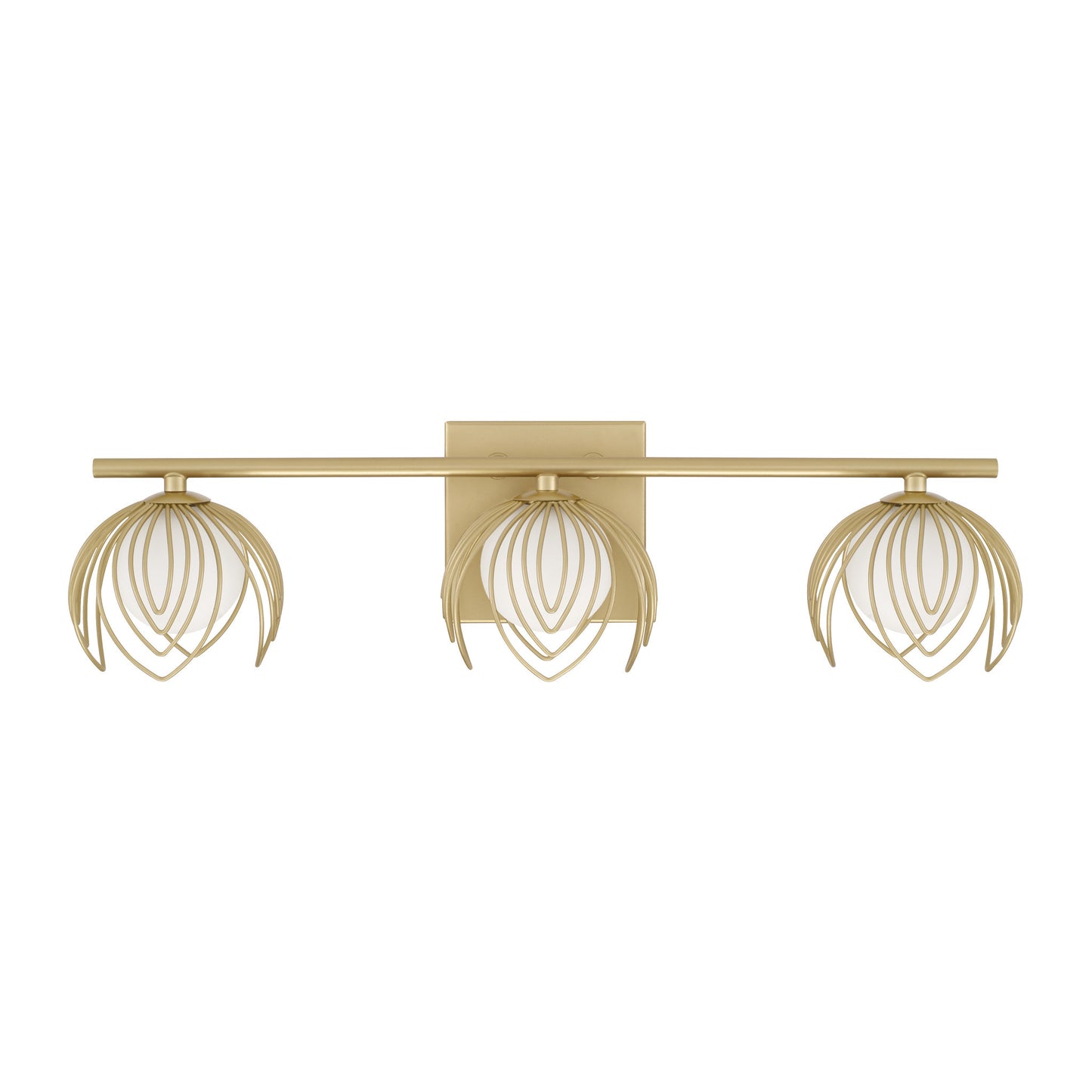 Capital Flora 3-Light Vanity in Buffed Gold