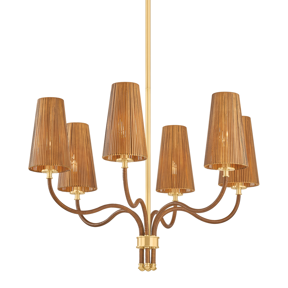 Hudson Valley Atwood 6-Light Chandelier Aged Brass