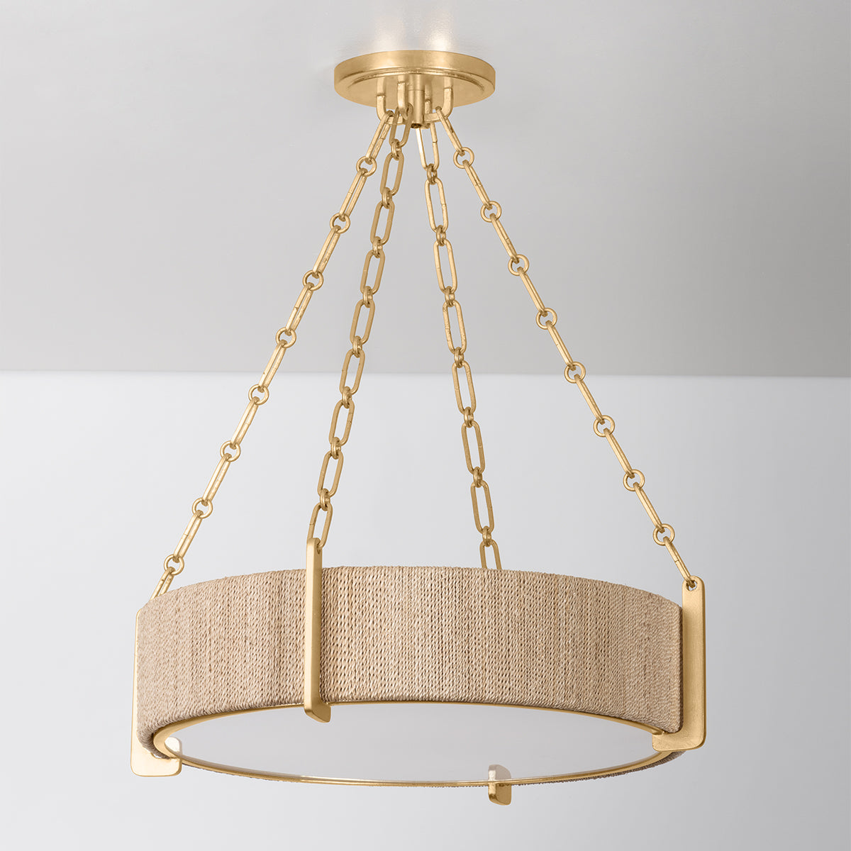 Hudson Valley Quebec 4-Light Chandelier Gold Leaf detail view 1