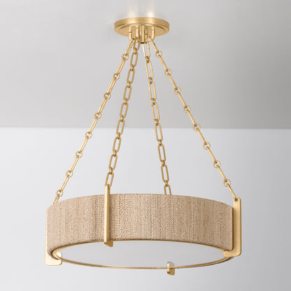 Hudson Valley Quebec 4-Light Chandelier Gold Leaf detail view 1