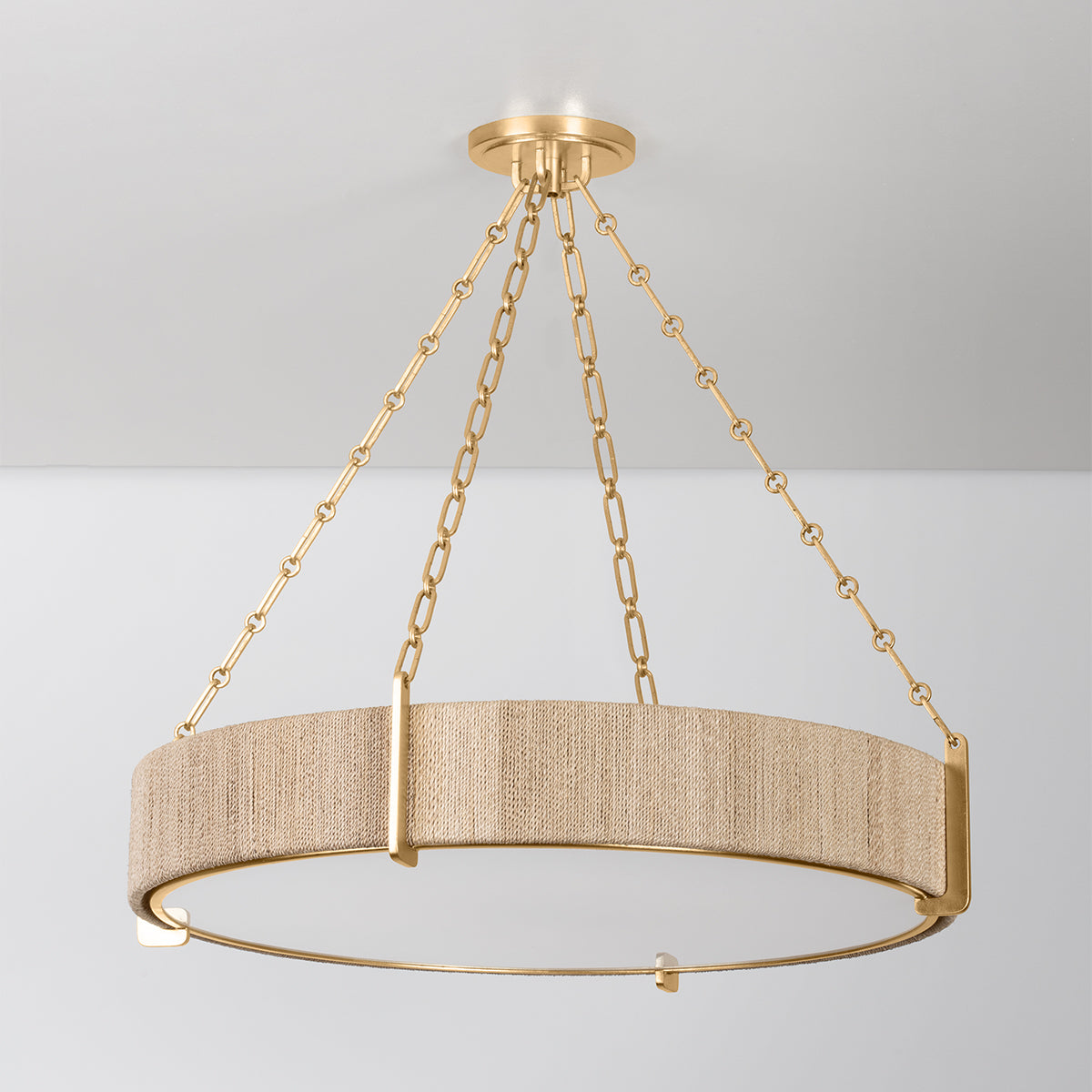 Hudson Valley Quebec 6-Light Chandelier Gold Leaf detail view 1