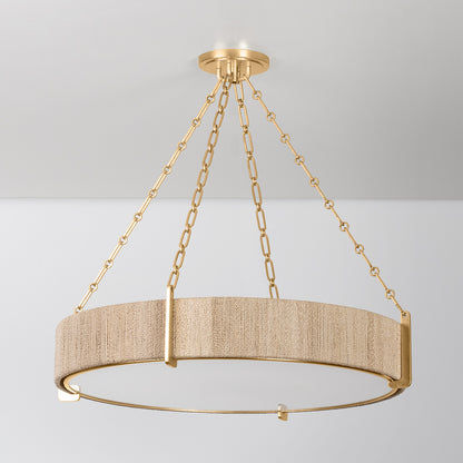 Hudson Valley Quebec 6-Light Chandelier Gold Leaf detail view 1