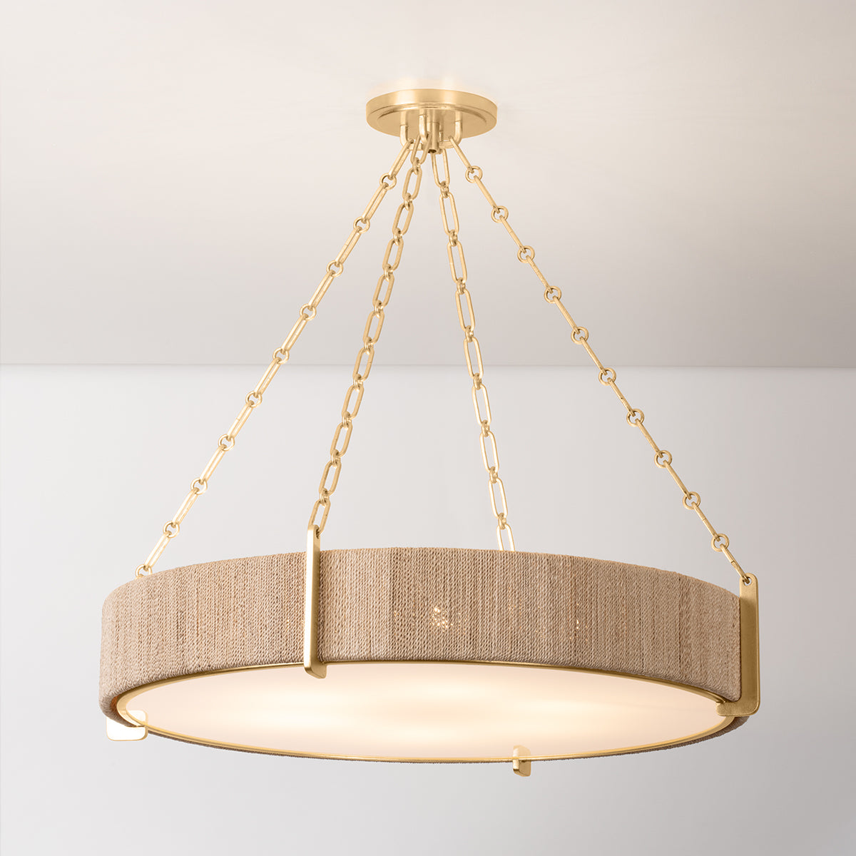 Hudson Valley Quebec 6-Light Chandelier Gold Leaf detail view 2